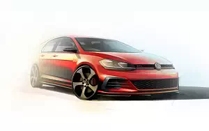 Volkswagen Golf GTI Performance 5door car sketch    HD 